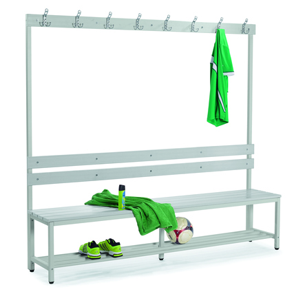 Umkleidebank Kunststoff 2.000 x 1.850 x 395 mm (B x H x T) Produktbild pa_stellvertreter_1 XL