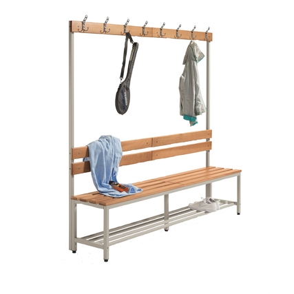 Umkleidebank Holz, lackiert 1.000 x 1.850 x 395 mm (B x H x T) Produktbild pa_stellvertreter_1 XL