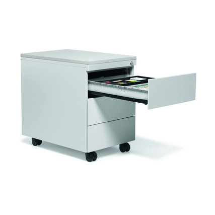 Rollcontainer Base L 390 x 550 x 790 mm (B x H x T) 3 Schubladen lichtgrau Produktbild pa_stellvertreter_1 XL