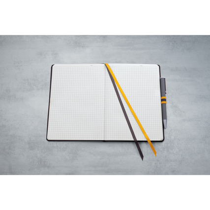 SIGEL Notizbuch linescape ca. DIN A5 kariert dunkelgrau Produktbild pa_ohnedeko_1 XL