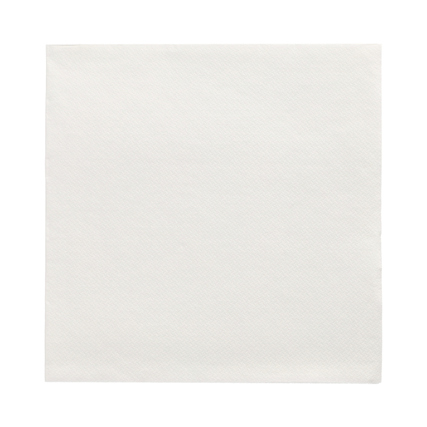 Weiße kompostierbare Serviette aus der DAILY Collection mit texturiertem Muster.