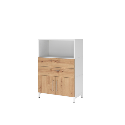 Hammerbacher Regalschrank FlexWall 3 Ordnerhöhen weiß asteiche Produktbild pa_produktabbildung_1 XL