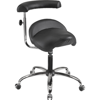meychair Sitzhocker A20 mit Rollen ca. 54-65 cm schwarz Produktbild pa_produktabbildung_1 XL