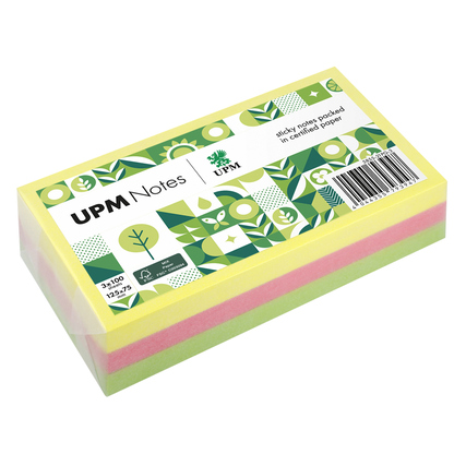 UPM Notes Haftnotiz Brillant 125 x 75 mm (B x H) 100 Bl./Pack. 3 Block/Pack. Produktbild pa_produktabbildung_1 XL
