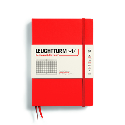 LEUCHTTURM 1917 Notizbuch Re:combine your thoughts Medium DIN A5 Hardcover kariert lobster Produktbild pa_produktabbildung_1 XL