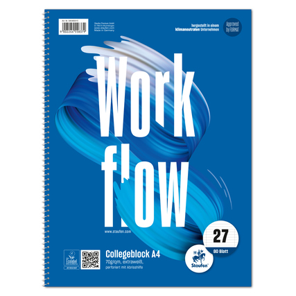 Staufen Collegeblock Style Work flow DIN A4 liniert mit Rand innen/außen Lineatur 27 Produktbild pa_produktabbildung_1 XL
