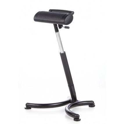 Ergonomische Stehhilfe mit höhenverstellbarem Sitz und rutschhemmendem Design.