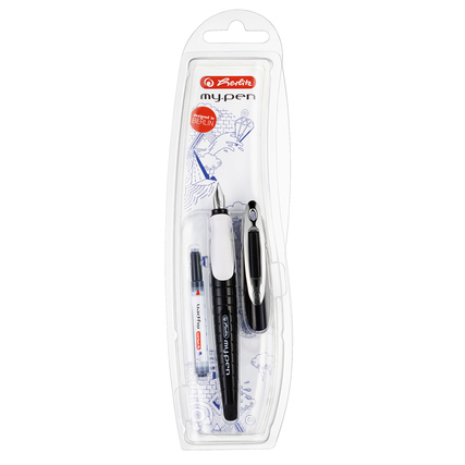 Herlitz Füllfederhalter my.pen M (Medium) schwarz/weiß Produktbild pa_produktabbildung_1 XL