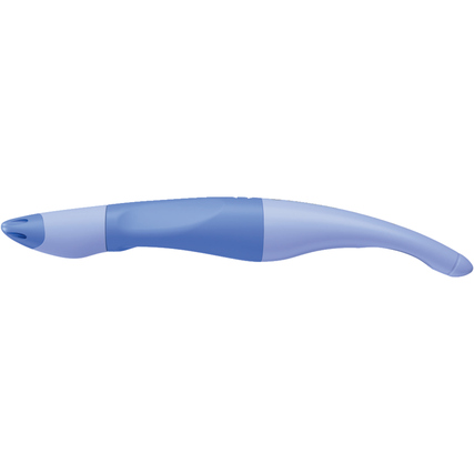 Tintenroller in wolkenblau mit ergonomischem Design, seitliche Ansicht.