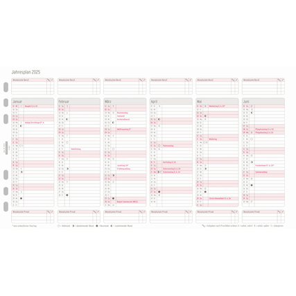 Chronoplan Einlage Kalender 2025 DIN A5 Produktbild pa_produktabbildung_3 XL