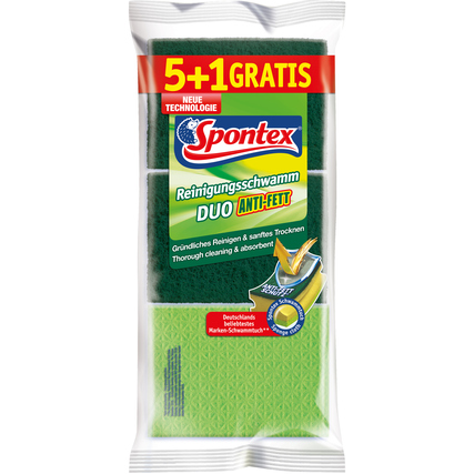 Spontex Reinigungsschwamm Duo Anti-Fett Produktbild pa_produktabbildung_1 XL