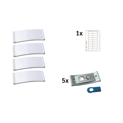 badgepoint® Namensschild polar® classic 70 x 30 mm (B x H) 5 St./Pack. edelstahl Produktbild pa_produktabbildung_1 XL