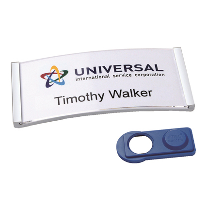 badgepoint® Namensschild polar® classic 70 x 30 mm (B x H) 5 St./Pack. edelstahl Produktbild pa_anwendungsbeispiel_1 XL