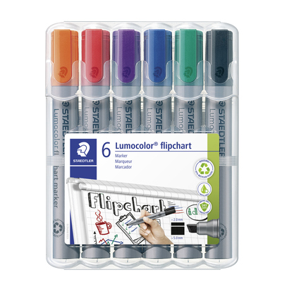 STAEDTLER® Flipchartmarker Lumocolor® 356 2-5mm farbig sortiert 6 St./Pack.