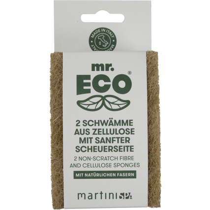 Reinigungsschwamm aus Zellulose mit nachhaltigen Materialien und Verpackung in Italien.