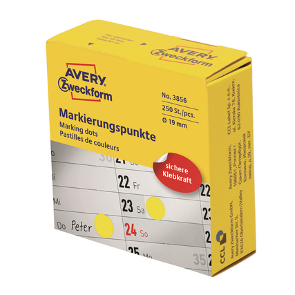 Avery Zweckform Markierungspunkt 19 mm gelb Produktbild pa_produktabbildung_1 XL