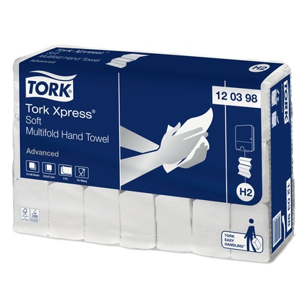 Tork Papierhandtücher Xpress® Advanced 21,2 x 25,5 cm (B x L) Papier, 100 % recycelt weiß 21 x 180 Bl./Pack.