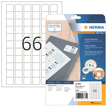 HERMA Universaletikett SPECIAL 25,4 x 25,4 mm (B x H) 1.650 Etik./Pack. Produktbild pa_produktabbildung_1 XL