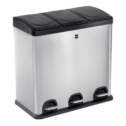 helit Tretabfalleimer the seperator silber Produktbild pa_produktabbildung_1 XL