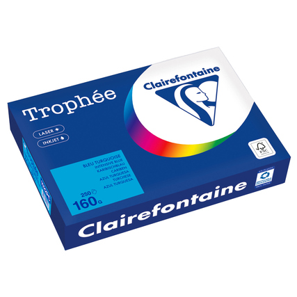 Clairefontaine Kopierpapier Trophée Color DIN A4 160 g/m² 250 Bl./Pack. karibikblau Produktbild pa_produktabbildung_1 XL