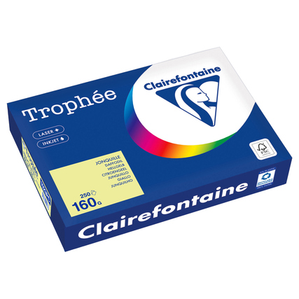 Clairefontaine Kopierpapier Trophée Color DIN A4 160 g/m² 250 Bl./Pack. hellgelb Produktbild pa_produktabbildung_1 XL