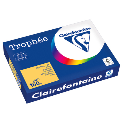 Clairefontaine Kopierpapier Trophée Color DIN A4 *160 g/m²* *250 Bl./Pack.* goldgelb Produktbild pa_produktabbildung_1 XL