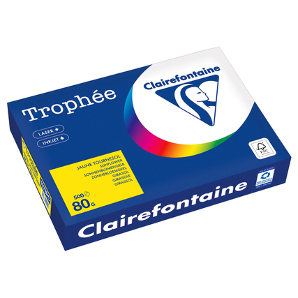 Clairefontaine Kopierpapier Trophée Color DIN A4 80 g/m² 500 Bl./Pack. sonnengelb Produktbild pa_produktabbildung_1 XL