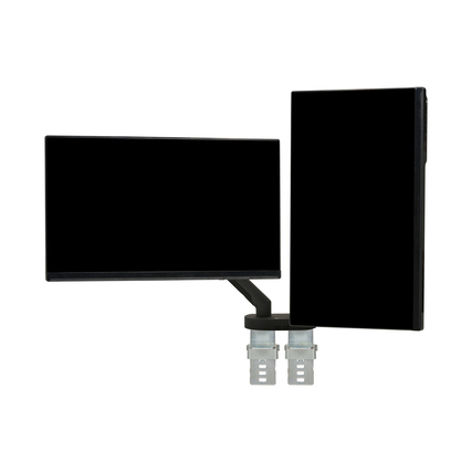 BakkerElkhuizen Monitorschwenkarm BE Flexible Dual dunkelgrau/schwarz Produktbild pa_ohnedeko_1 XL