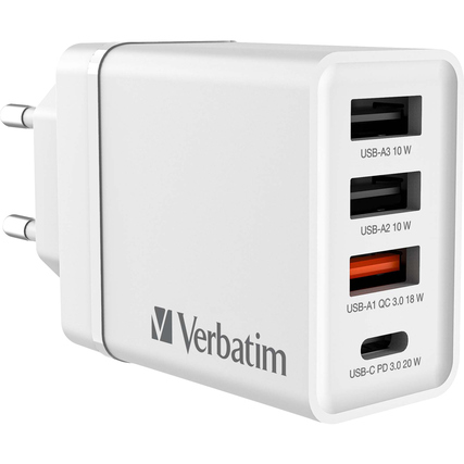 Verbatim Ladegerät Kommunikationstechnik CHR-30EU 9,1 x 4,6 x 2,7 cm (B x H x T) weiß