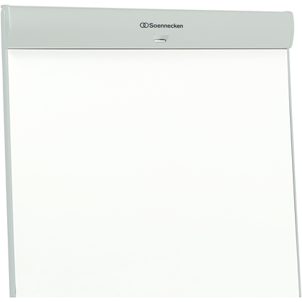 Mobiles Flipchart mit ausziehbaren Armen und einer weißen Schreibfläche.