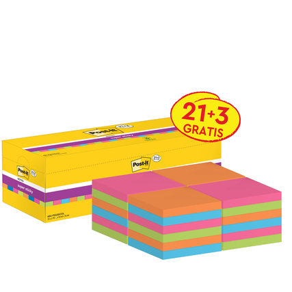 Post-it® Haftnotiz Super Sticky Notes Promotion 24 Block/Pack. Produktbild pa_produktabbildung_1 XL
