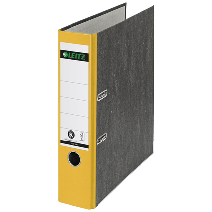 Leitz Ordner Wolkenmarmor DIN A4 1080 80 mm gelb Produktbild pa_produktabbildung_1 XL