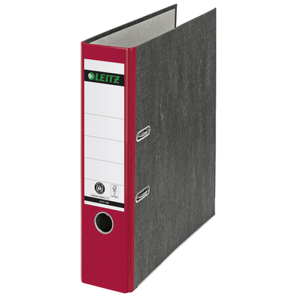 Leitz Ordner Wolkenmarmor DIN A4 1080 80 mm rot Produktbild pa_produktabbildung_1 XL