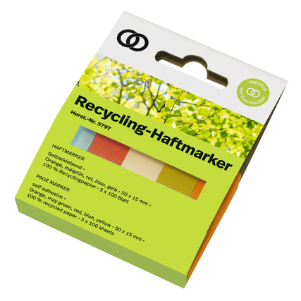 Soennecken Haftmarker oeco Recycling 50 x 15 mm (B x H) Produktbild pa_produktabbildung_1 XL