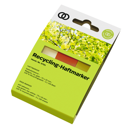 Soennecken Haftmarker oeco Recycling 75 x 25 mm (B x H) Produktbild pa_produktabbildung_1 XL