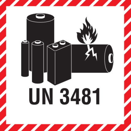 DR-Label Hinweisetikett Batterielabel UN 3481 Produktbild pa_produktabbildung_1 XL