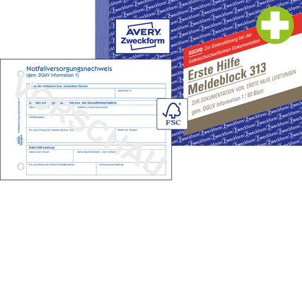 Avery Zweckform Verbandblock DIN A6 quer Produktbild pa_produktabbildung_1 XL