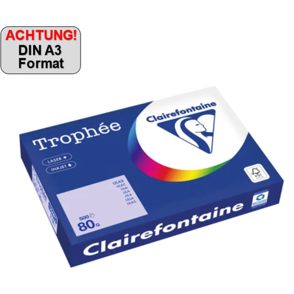 Clairefontaine Kopierpapier Trophée Color DIN A3 80 g/m² 500 Bl./Pack. lila Produktbild pa_produktabbildung_1 XL