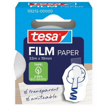 tesa® Klebefilm tesafilm® Paper 19 mm x 33 m (B x L) Produktbild pa_produktabbildung_1 XL