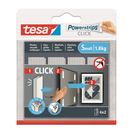 tesa® Klebepad Powerstrips® Click Small 4 x 2 St./Pack. Produktbild pa_produktabbildung_1 XL