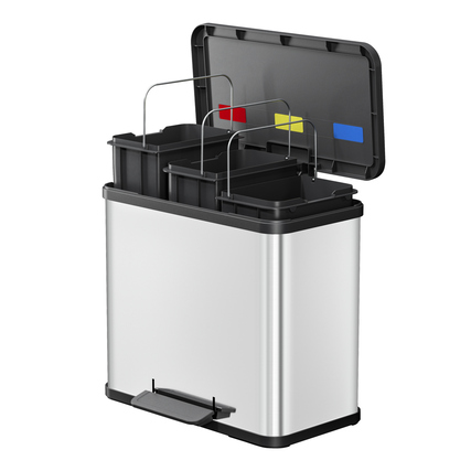 Hailo Tretabfalleimer Edelstahl edelstahl Produktbild pa_produktabbildung_2 XL