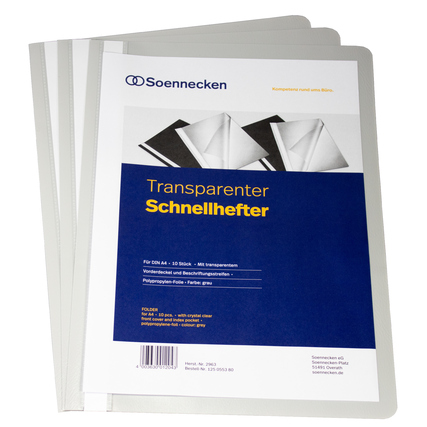 Soennecken Schnellhefter DIN A4 10 St./Pack. grau Produktbild pa_produktabbildung_1 XL
