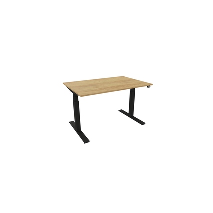 NowyStyl Schreibtisch eModel 3.0 1.200 x 650-1.310 x 800 mm (B x H x T) schwarz natural hickory Produktbild pa_produktabbildung_1 XL