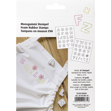HEYDA Motivstempel Alphabet, Zahlen 47 St./Pack. Produktbild pa_produktabbildung_5 XL
