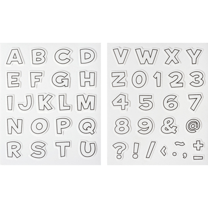 HEYDA Motivstempel Alphabet, Zahlen 47 St./Pack. Produktbild pa_produktabbildung_1 XL