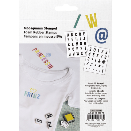 HEYDA Motivstempel Alphabet, Zahlen 52 St./Pack. Produktbild pa_produktabbildung_5 XL