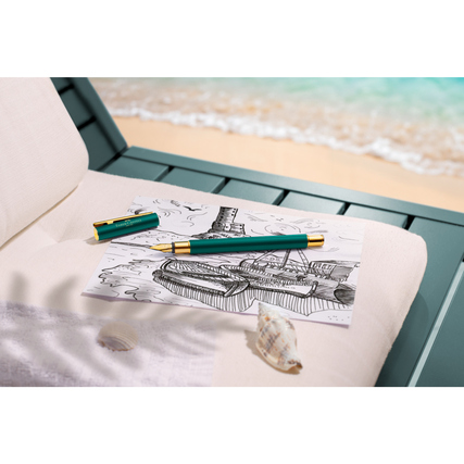 Faber-Castell Füllfederhalter Neo Slim gold M (Medium) rainforest Produktbild pa_ohnedeko_2 XL