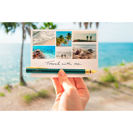 Faber-Castell Füllfederhalter Neo Slim gold M (Medium) rainforest Produktbild pa_ohnedeko_1 XL
