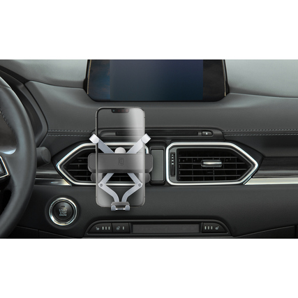 Kfz-Halterung SLIDE FIT für Smartphones in einem Auto, montiert an der Lüftung.
