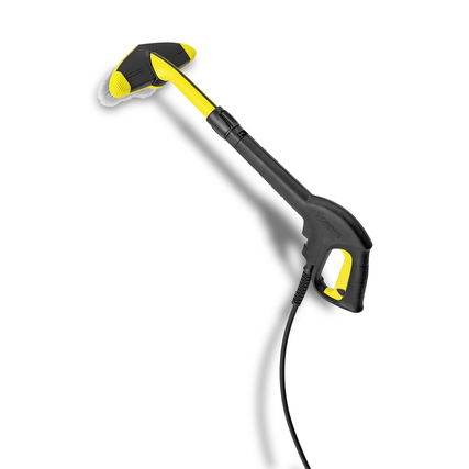 Hochdruckreiniger Waschbürste mit ergonomischem Griff und weichen Borsten für schonende Reinigung.